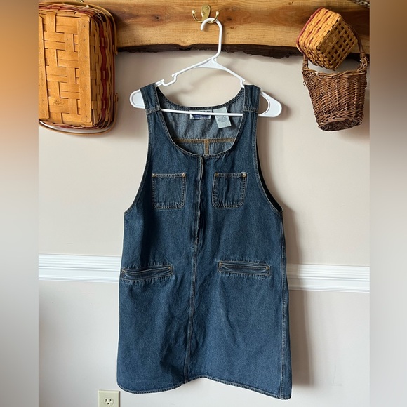 Erika Dresses & Skirts - Vintage Y2K 90s Erika Denim Jumper Dress M